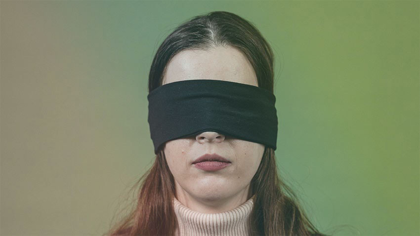 Blind woman